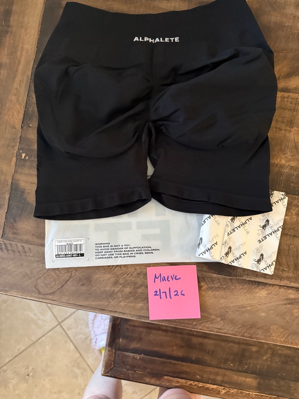 Alphalete Black PUMP Short! NWT! - Picture 2 of 3